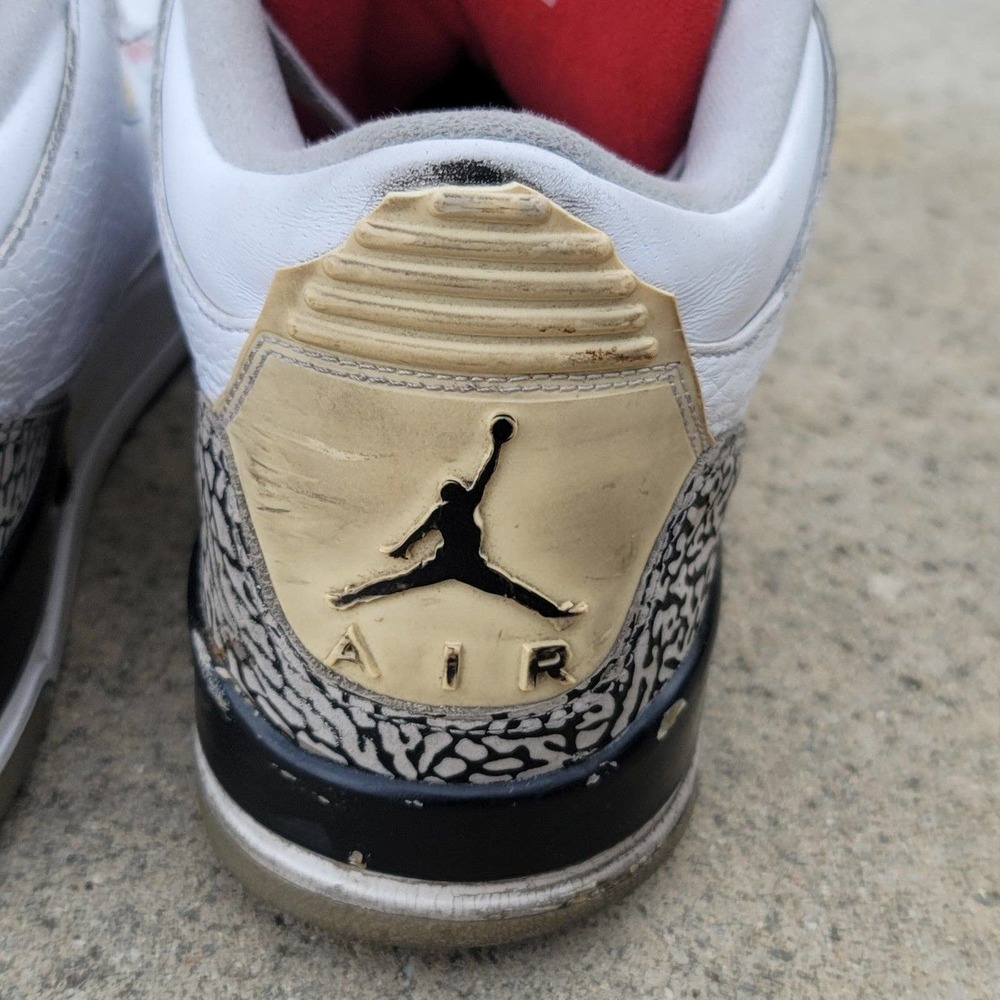 Nike Air Jordan Retro 3 Cement Grey Shoes - Picture 7 of 10